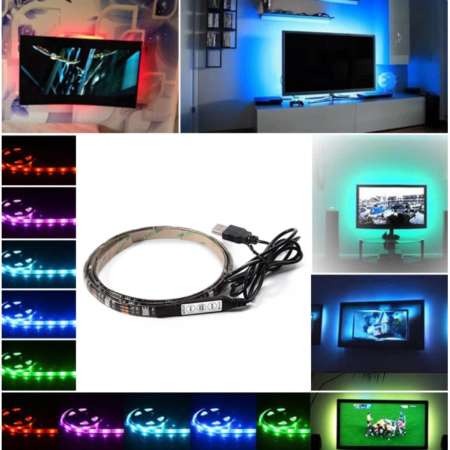 iremax ไฟเส้น Multi-color RGB 90cm 5050 SMD LED กันน้ำ พร้อม USB Cable  