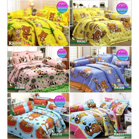 Jessica ชุดผ้าปู 6 ฟุต เจสสิก้า ลายการ์ตูน ริลัคคุมะ - RK011 (ไม่รวมผ้านวม)