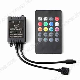 กล่องควบคุม RGB Music Controller + Remote 20 Keys(Black)