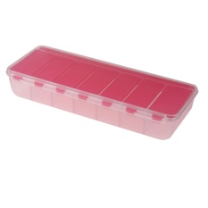 ขนาดใหญ่กรณียาแบบพกพา 7 วันกล่องยาภาชนะแท็บเล็ต (สีแดง) - Intl By Companionship