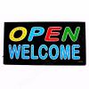 LED BOARD SING OPEN WELCOME ขนาด48*25 ซม. ใช้ตกแต่งหน้าร้านค้า แบบ LED ข้อความ WELCOME ขนาด 48*25 ซม.   ป้ายไฟสำเร็จรูปอักษร ตกแต่งหน้าร้านค้า LED SIGN ข้อความ WELCOME