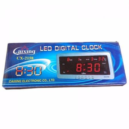 นาฬิกาดิจิตอลLED DIGITAL CLOCKแขวนผนัง/ตั้งโต๊ะ รุ่นCX-2158 ตั้งปลุก บอก วัน /เดือน /สัปดาห์ + เวลา /นาที  + อุณหภูมิ