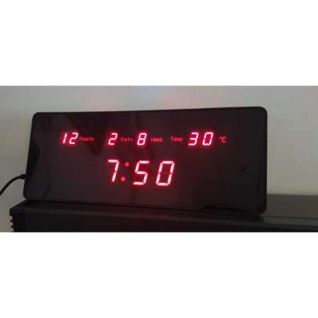 นาฬิกา LED Digital ติดผนัง/ตั้งโต๊ะ บอกเวลา/วันที่/อุณหภูมิ ตั้งปลุกได้  ใฃ้ไฟบ้าน TTN-2516