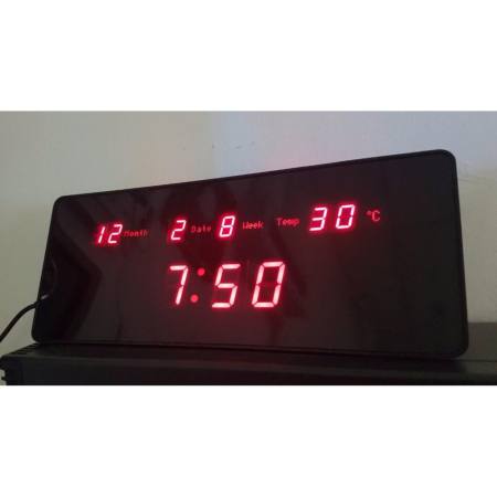 นาฬิกา LED Digital ติดผนัง/ตั้งโต๊ะ บอกเวลา/วันที่/อุณหภูมิ ตั้งปลุกได้  ใฃ้ไฟบ้าน TTN-2516