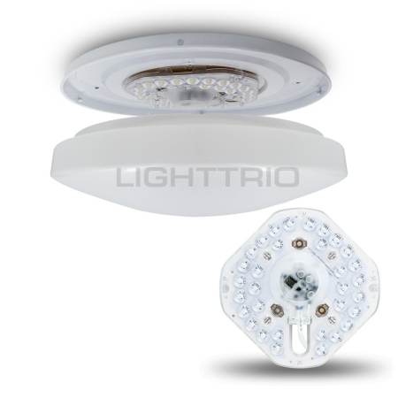 Lighttrio แพค 2 ชิ้น ชุดโคมไฟเพดานแบบกลม พร้อมแผ่น LED 16 วัตต์ (แสง Day light)