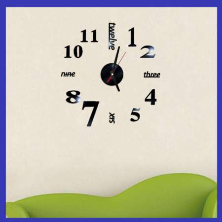 LM-นาฬิกาติดผนัง DIY สุดเก๋ - (ลายตัวเลขผสมอังกฤษ)