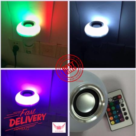 LOV-L LED Bluetooth Music bulb Speakerหลอดไฟลำโพงบูลทูธอัจฉริยะ เปลี่ยนสี หรี่ไฟ พร้อมลำโพงในตัว ตั้งเวลาปิดเปิด สั่งงานจากมือถือ พร้อม รีโมทคอนโทรล WJ-L7 (white) LOV-L LED Bluetooth Music bulb Speakerหลอดไฟลำโพงบูลทูธอัจฉริยะ เปลี่ยนสี หรี่ไฟ พร้อมลำโพงในตัว ตั้งเวลาปิดเปิด สั่งงานจากมือถือ พร้อม รีโมทคอนโทรล WJ-L7 (white)