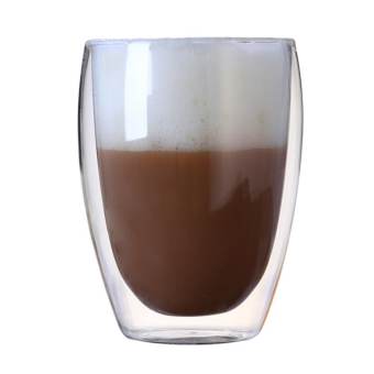 LT365 350 มิลลิลิตรแก้วสองชั้นทนความร้อนได้แก้วน้ำกาแฟความร้อนฉนวนกันความร้อนถ้วยชา - โปร่งใส - INTL