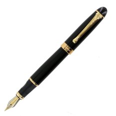 LT365 Jinhao X450 ปากกาหมึกซึม Golden Trim 18KGP Nib (สีดำ)