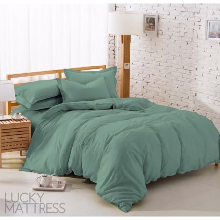 จัดหนักเดี๋ยวนี้ LUCKY ผ้าปูที่นอน+ผ้านวม 6 ชิ้น รุ่น BASICS สี AQUAMARINE ขายด่วน