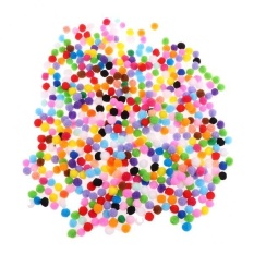 MagiDeal 500 ชิ้นสีสารพันลูกสักหลาดลูกบอลปอมปอมสำหรับงานฝีมือ DIY 15 มิลลิเมตร - INTL