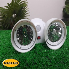 Masaaki Lighting ไฟเซ็นเซอร์ 2 หัวแบบชิปLED รุ่น NIGHT EYES ตรวจจับการเคลื่อนไหว ปรับหมุนได้ 360 องศา แสงสีขาว 1 ชุด