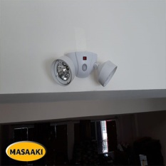 Masaaki Lighting รุ่น NIGHT EYES ไฟเซ็นเซอร์ 2 หัวแบบชิปLED ตรวจจับการเคลื่อนไหว ปรับหมุนได้ 360 องศา แสงสีขาว