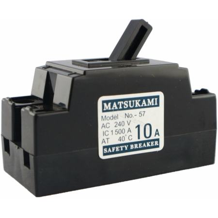 Matsukami (ยกกล่อง x 10 ชิ้น ลด 30%)  มินิเบรกเกอร์ Safety Breaker 2P 10A ฟรี กล่องเบรกเกอร์ลอย สีขาว ทรงมาตรฐาน x 5 ชิ้น มูลค่า 60 บาท