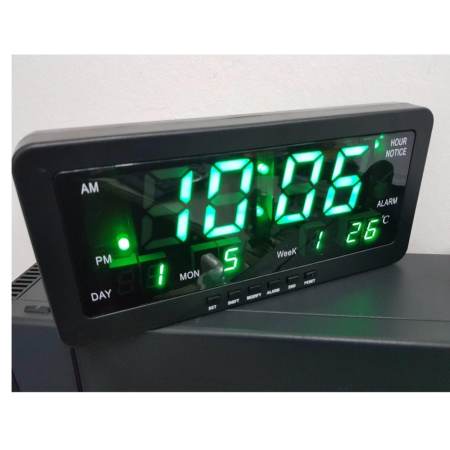 นาฬิกา LED Digital ติดผนัง/ตั้งโต๊ะ บอกเวลา/วันที่/อุณหภูมิ ตั้งปลุกได้ ใฃ้ไฟบ้าน นาฬิกา LED Digital ติดผนัง/ตั้งโต๊ะ บอกเวลา/วันที่/อุณหภูมิ ตั้งปลุกได้ ใฃ้ไฟบ้าน