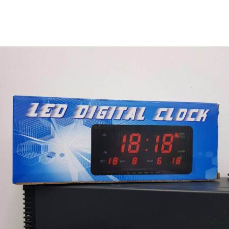นาฬิกา LED Digital ติดผนัง/ตั้งโต๊ะ บอกเวลา/วันที่/อุณหภูมิ ตั้งปลุกได้  ใฃ้ไฟบ้าน