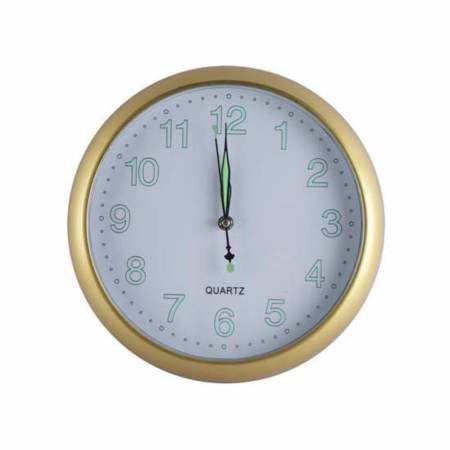 Nanapan Shop นาฬิกาแขวนผนัง ตกแต่งบ้าน ขนาด 11 นิ้ว สีทอง