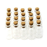 New Wholesale 100 pcs 2ml 16x35mm Small Tiny Clear Glass Bottle Vial with Cork