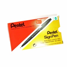 ปากกาเมจิก PENTEL Sign Pen S520-B หมึกสีแดง (กล่อง/12ด้าม)