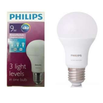 Philips หลอด LED Bulb Scene Switch Dim Tone 9W หลอดไฟหรี่แสงได้ 3 ระดับ สี daylight