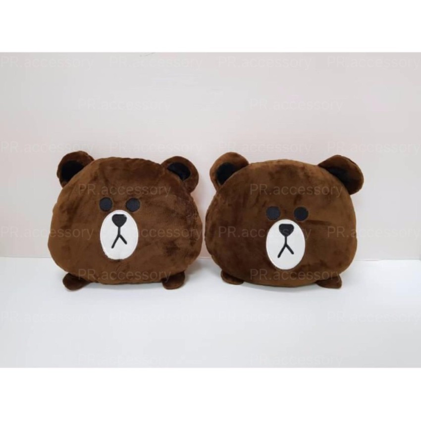 PR หมอนรองคอรถยนต์ หมีบราวน์ Brown – Line Character 1คู่ PR หมอนรองคอรถยนต์ หมีบราวน์ Brown – Line Character 1คู่