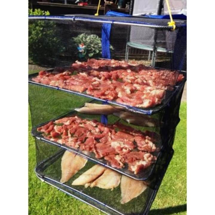 มุ้งตากอาหาร คอนโดตากปลา ที่ตากปลา ตากของแห้ง 3 ชั้น