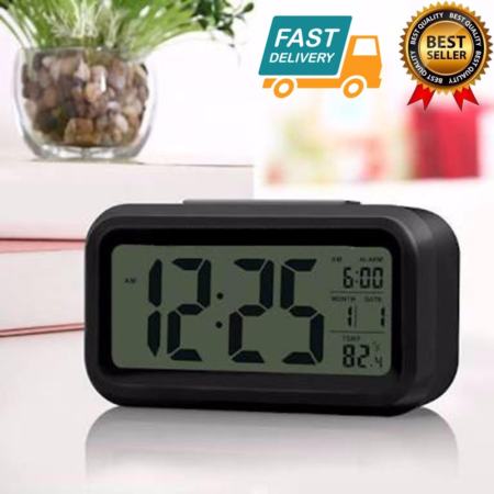 ขายสินค้าราคาถูก นาฬิกาปลุกดิจิตอลตั้งโต๊ะ ห้องนอน แสดง อุณหภูมิ (สีดำ) ราคาพิเศษ