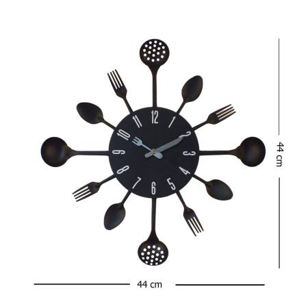 นาฬิกาติดผนังโลหะ สไตล์ เครื่องครัว นาฬิกาติดผนังโลหะ สไตล์ เครื่องครัว