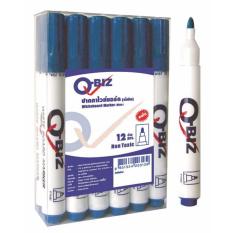 Q-BIZ ปากกาไวท์บอร์ด แพ็ค 12 ด้าม (น้ำเงิน)