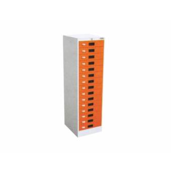 RF Furniture  ตู้เอกสารเหล็ก 15 ลิ้นชัก ( สีส้ม/ขาว ) Cabinet