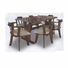 RF Furniture  โต๊ะกินข้าว ไม้ยาง 6 ที่นั่งรุ่น เมขลา สี โอ๊ค หมุน  ( Dining Table )