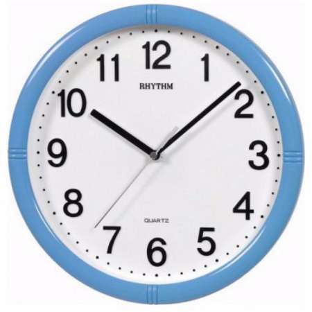 RHYTHM Japan นาฬิกาแขวนพลาสติก เครื่องเดินเรียบไร้เสียงรบกวน ขนาด 10 นิ้ว รุ่น CMG434