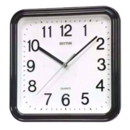 RHYTHM Japan นาฬิกาแขวนพลาสติก เครื่องเดินเรียบไร้เสียงรบกวน รุ่น CMG450