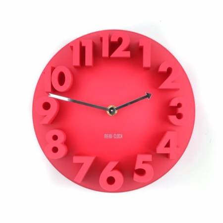 Room Story Wall Clock :  นาฬิกาแขวนผนัง 3D (สีแดง)