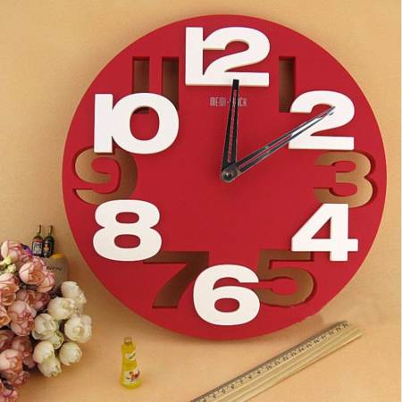 Room Story Wall Clock :  นาฬิกาแขวนผนัง (สีแดง)
