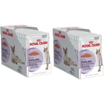 โปรโมชั่น *New Packaging Royal Canin Sterilised in Gravy 85g x 24 Pouches โรยัลคานิน อาหารเปียกแบบซอง สูตรสำหรับแมวทำหมัน อายุ 1-10 ปี (เกรวี่) (24 ซอง) ดีไหม