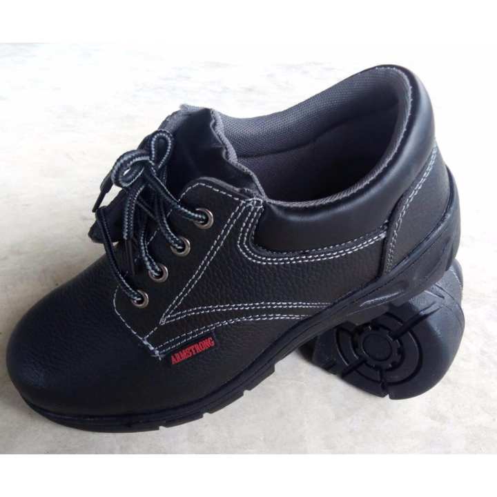 Safety shoes รองเท้าเซฟตี้ หนังแท้ พื้นยางกันลื่น หัวเหล็ก พื้นเสริมแผ่นเหล็ก