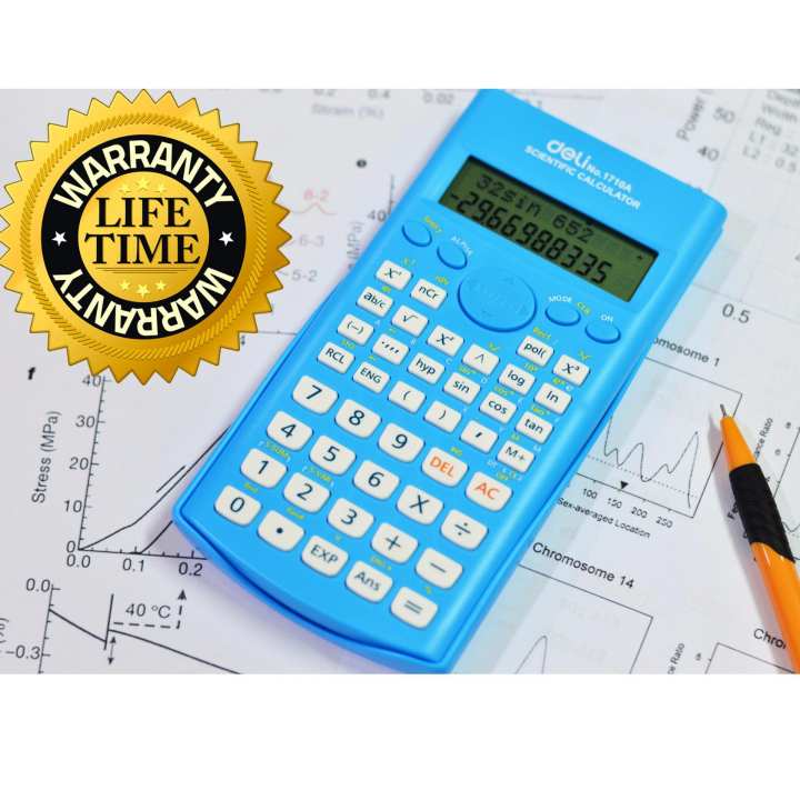 Scientific Calculator เครื่องคิดเลขวิทยาศาสตร์240ฟังชั่น ยี่ห้อ Deli รุ่น 1710A