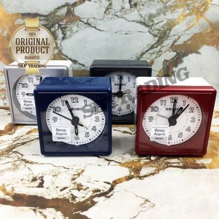 SEIKO นาฬิกาปลุก Alarm Clock รุ่น QHE083Q - สีแดง/ขาว