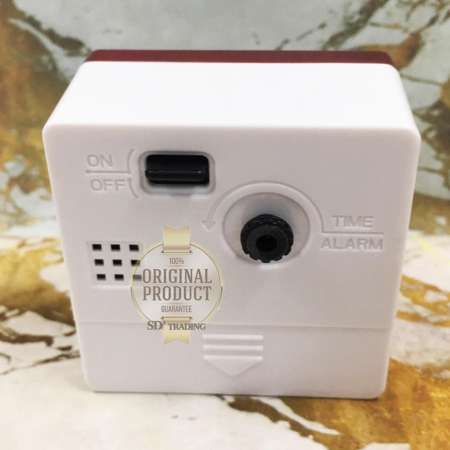 SEIKO นาฬิกาปลุก Alarm Clock รุ่น QHE083Q - สีแดง/ขาว