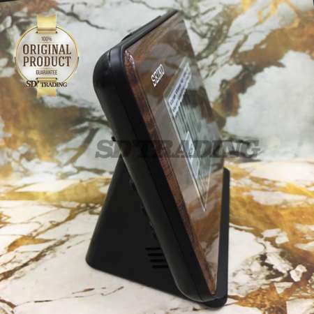 SEIKO DIGITAL นาฬิกาปลุก ดิจิตอล ตั้งโต๊ะ รุ่น QHL068B - น้ำตาลลายไม้