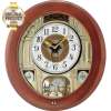 SEIKO Melodies in Motion‏ clock หน้าปัดเคลื่อนไหวตามจังหวะดนตรี รุ่น QXM340B นาฬิกาแขวนไม้แท้หรูหรา สไตล์ยุโรป