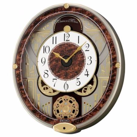 Seiko นาฬิกาแขวน เสียงดนตรี Hi-Fi หน้าปัดที่เคลื่อนไหวตามจังหวะดนตรี รุ่น QXM265B