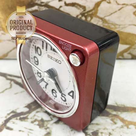 SEIKO นาฬิกาปลุก Beep Alarm Clock (Snooze) QHE118R - สีบอร์นแดง SEIKO นาฬิกาปลุก Beep Alarm Clock (Snooze) QHE118R - สีบอร์นแดง
