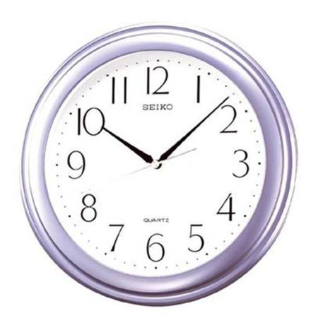 Seiko นาฬิกาแขวนผนัง ขอบพลาสติกสีบอร์นฟ้า หน้าขาว รุ่น QXA327L 