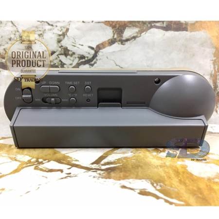 SEIKO นาฬิกาปลุกดิจิตอล Themoneter รุ่น QHL067A - สีบอร์นทอง