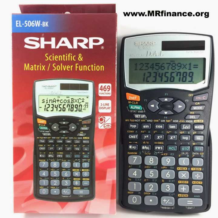 Sharp เครื่องคิดเลขวิทยาศาสตร์ รุ่น Sharp EL 506W-BK