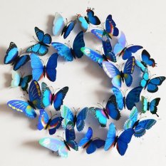 New Art Design Room Decorations 3D Butterfly Wall Stickers Blue New Art Design Room Decorations 3D Butterfly Wall Stickers Blue