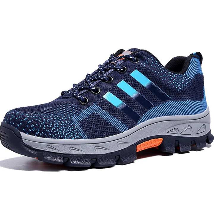 (ขนาด: 43)โปรโมชันครบรอบSmart Boots Safety shoes รองเท้าเซฟตี้ผ้าใบ หัวเหล็ก ระบายอากาศดี