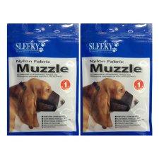 Sleeky Dog Muzzle สลิคกี้ ผ้ารัดปาก ที่ร้ดปาก ที่ครอบปาก ไนล่อน สุนัข สีน้ำเงิน เบอร์ 1 ( 2 units )